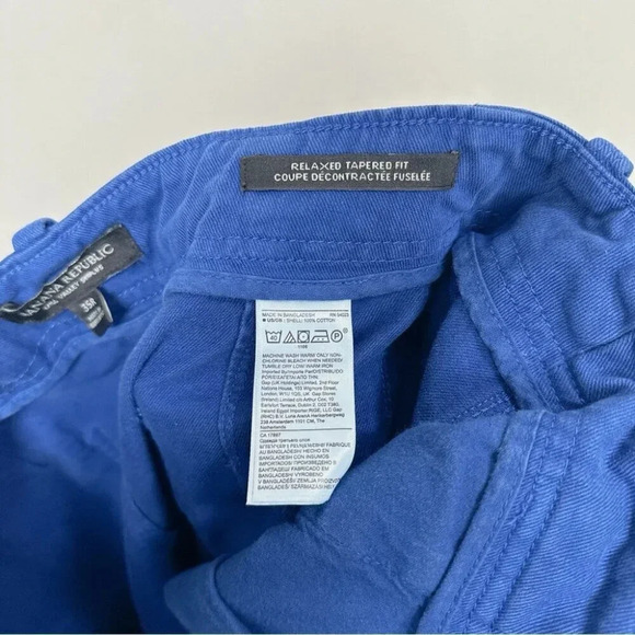 Banana Republic Mens 35R Blue Mill Valley Surplus Canvas Relaxed Taper  Jeans - Picture 9 of 13